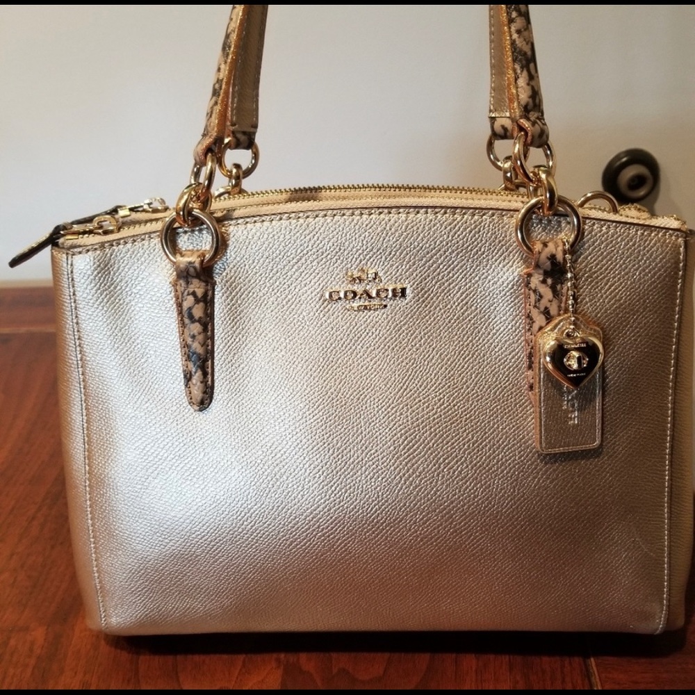Coach Platinum Metallic Medium Kelsey